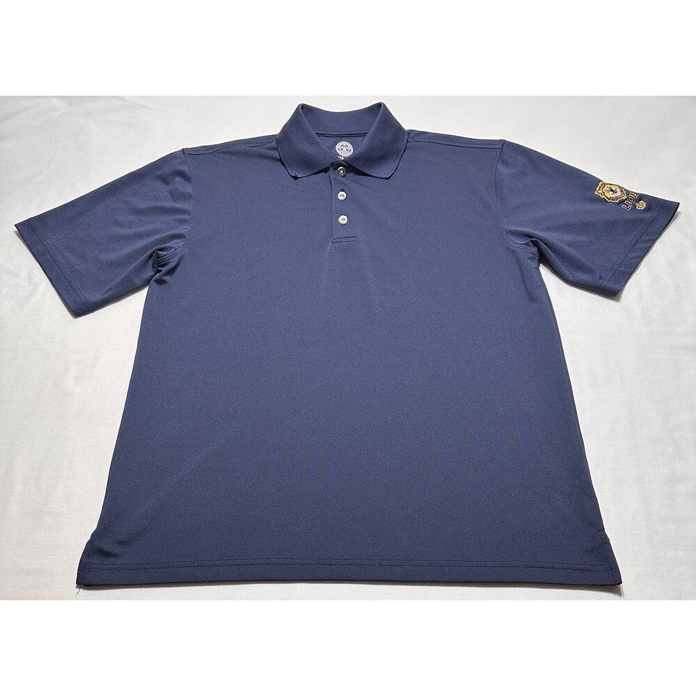 Classic Navy Polo Shirt with Sleeve Emblem